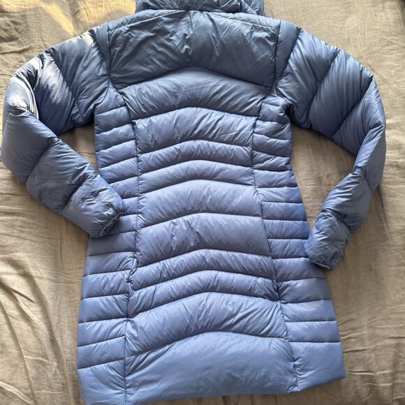 Columbia Women's Hooded Puffer Coat Autumn Mid Jacket Omni Heat Light Blue XS - Picture 6 of 13